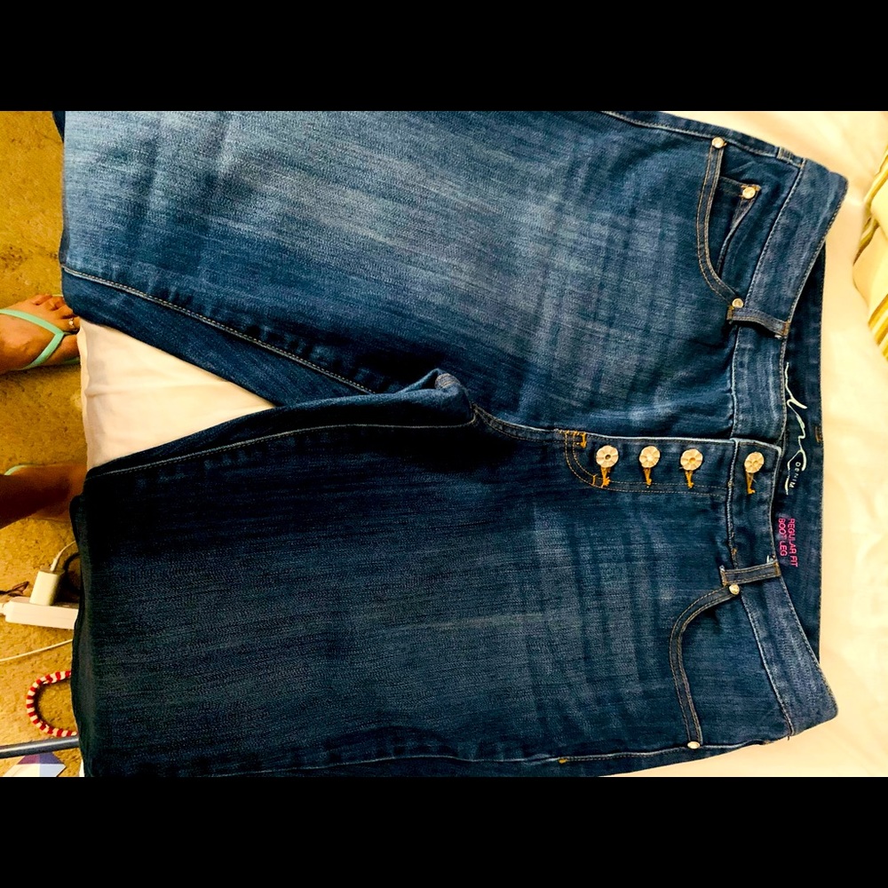 Ink denim pants